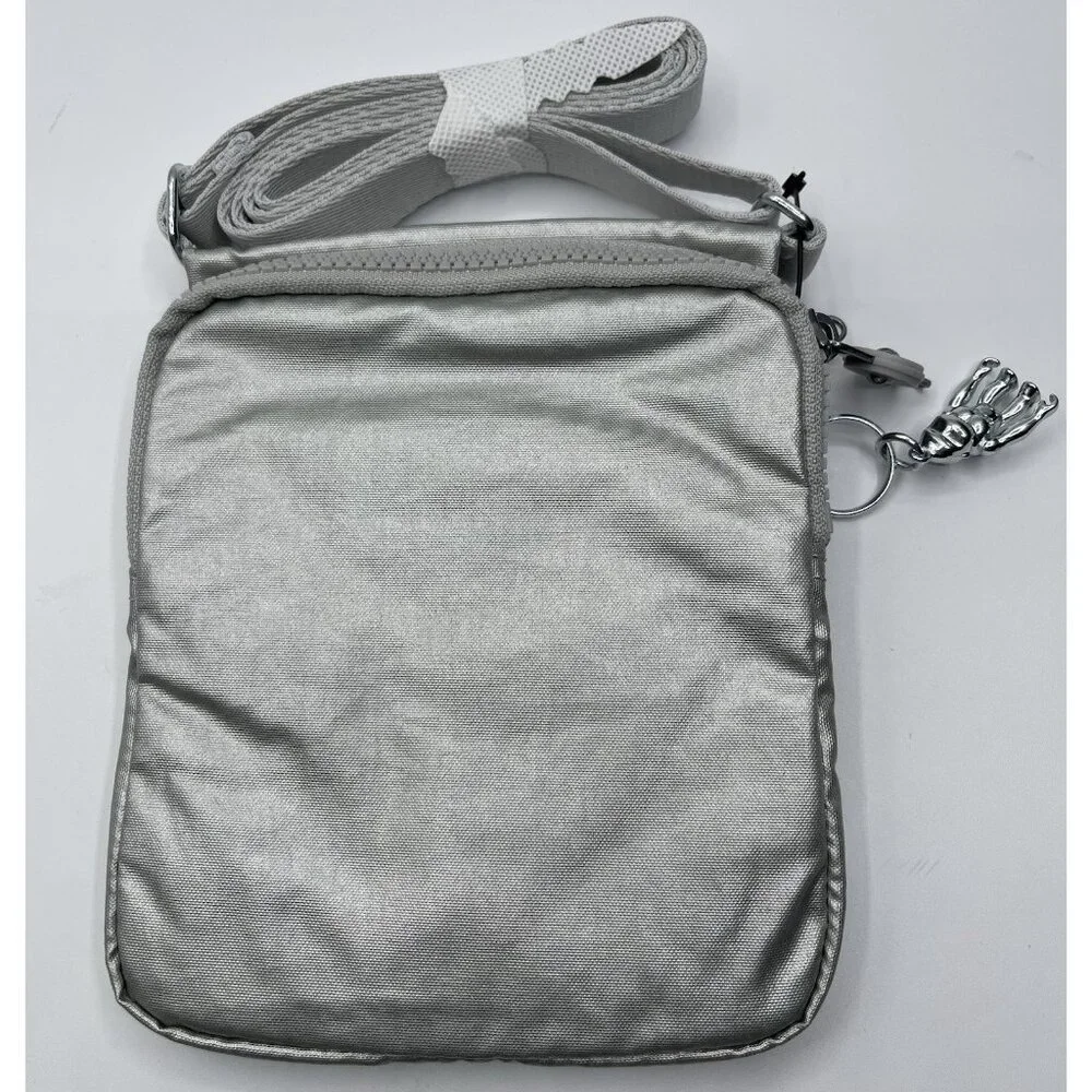 Kipling‎ Eldorado Mini Crossbody Silver Bright Metallic Bag Monkey charm